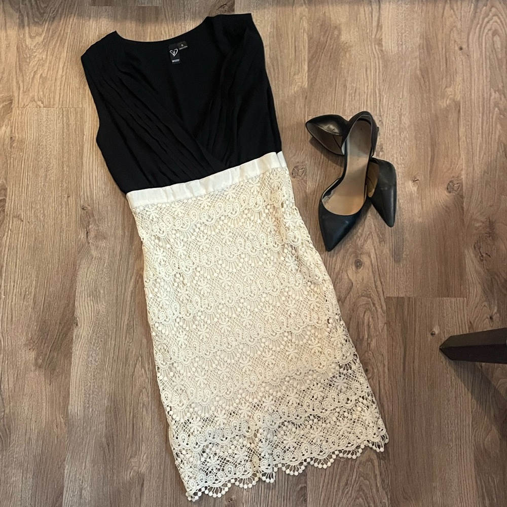 Black & Cream Formal Dress